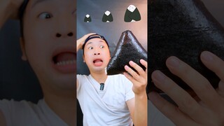 Makan Onigiri Kecil, Sedang, Besar🍙 #asmr #mukbang #makansesuaiemoji #videomakan