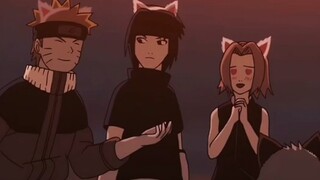 Sasuke dan Naruto bertelinga kucing sangat lucu!