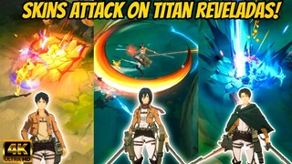 YA SALIO!: NUEVAS SKINS ATTACK ON TITAN GAMEPLAY 4K!| MOBILE LEGENDS ESPAÑOL 2024