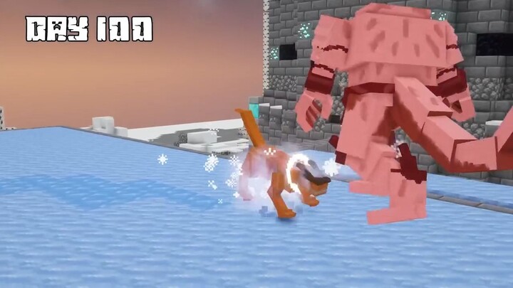 I Survived 100 DAYS as a FOX in HARDCORE Minecraft!.....