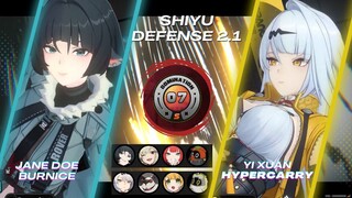 Shiyu Defense 2.1 Jane Doe Burnice & Yi Xuan Hypercarry | Zenless Zone Zero