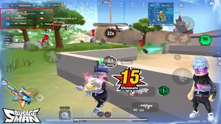 3 MAN VS SQUAD 31KILL | Power of Energy Akimo and QBZ 6x scope | SOUTH SAUSAGE MAN