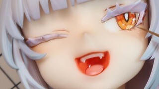 2-minute GK figure face painting process - Azur Lane Asanagi eye painting tutorial