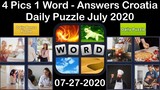 4 Pics 1 Word - Croatia - 27 July 2020 - Daily Puzzle + Daily Bonus Puzzle - Answer - Walkthrough