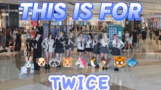 【TWICE】全宇宙首车Thisisfor路演翻跳 所有人看歌词不要放过这个小兔兔