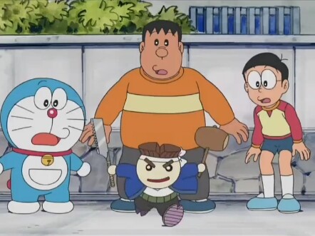 The little carpenter wrecked Nobita's house ^O^ Hahaha