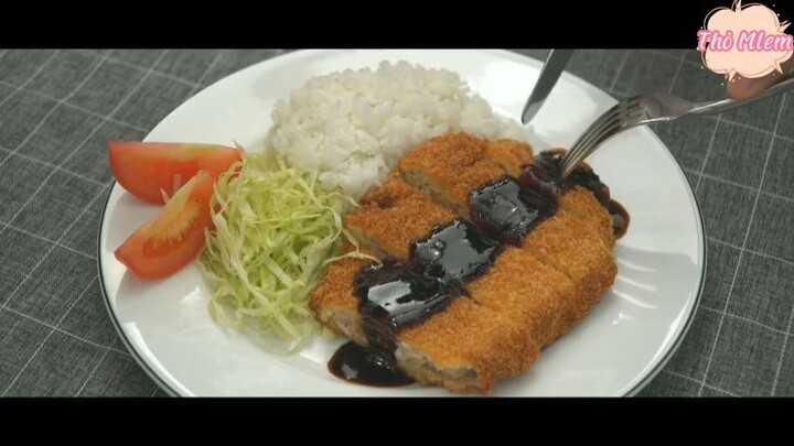 Cơm thịt cốt lết chiên xù Tonkatsu 2 #amthuc