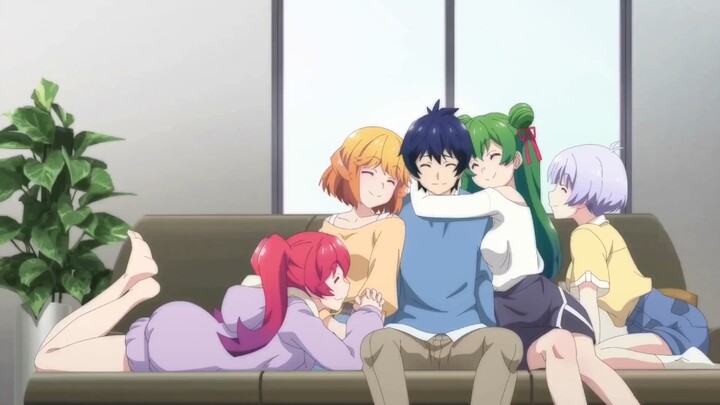 They crossed the dimension and came to the real world for the male protagonist