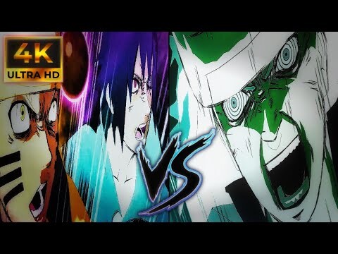Madara uchiha vs Naruto & Sasuke | six paths | 4k fight video | #naruto #madara #sasuke #viral #4k