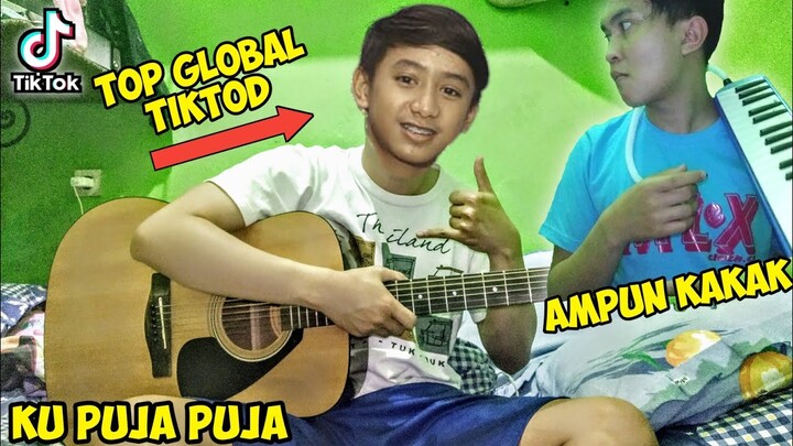 PEMUJA TIKTOD | KU PUJA PUJA PAKE GITAR AKUSTIK + PIANIKA 😟