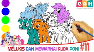 Mari Menggambar dan Mewarnai Kuda Poni Bersama dengan Mudah | Menggambar, Mewarnai untuk Balita, #11