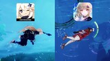 TOF Players Reaction to Swimming Feature of Genshin Impact...
