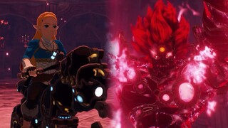 Zelda Using The Master Cycle To Defeat Calamity Ganon - Hyrule Warriors: Age of Calamity