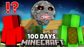 How JJ and Mikey Survive MUTANT SCARY MOON in Maizen minecraft Challenge