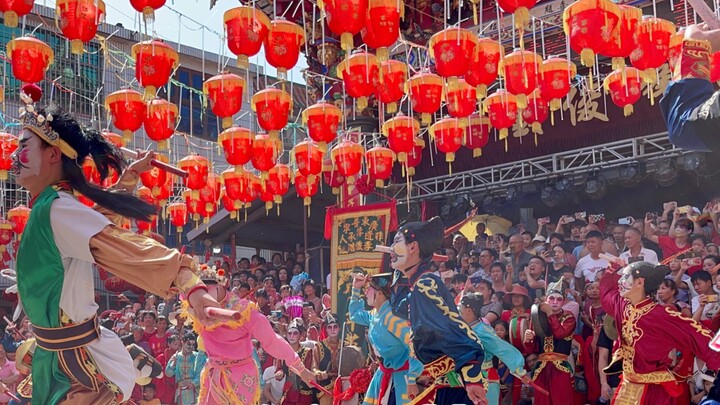 Puning Yingge｜Yingge Dance Putian Tour, Duotou Donggong, huge crowds, passionate Yingge, ignited Put