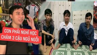 Ông bà ngoại già  3 cậu ngủ ngồi không ai chăm sóc cháu học lớp 9 phải nghĩ học giúp chăm các câu.