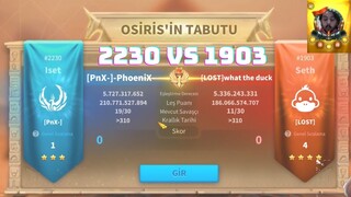 [PnX-] vs [LOST]  OSİRİS ! - KOYLÜNÜN EFENDİSİ SİNY ! - Rise of Kingdoms