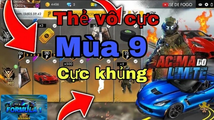[ Official skt ] Free fire Thẻ Vô Cực mùa 9| Quà khủng skin xe