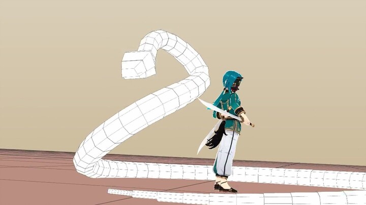 Try the coordination of the two swords and the snake