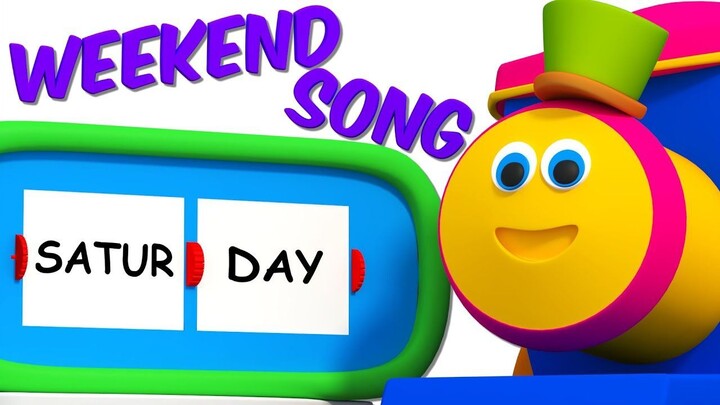 боб поезд | выходные песни для детей | детские стишки | Bob Train Weekend Song For Kids