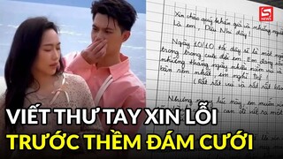 Diệu Nhi viết thư tay xin lỗi trước đám cưới với Anh Tú