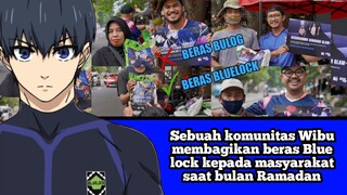 Sebuah komunitas Wibu membagikan beras Blue lock kepada masyarakat saat bulan Ramadan #VCreators