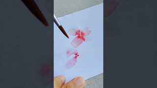 Easy flowers watercolor painting! See the video link in description.