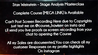 Stan Weinstein course  - Stage Analysis Masterclass download
