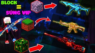 MINECRAFT MINI GAME: NẾU PHÁ BLOCK SẼ ĐƯỢC SÚNG SIÊU VIP ** CUỘC THI BẮN SÚNG CỦA NOOB TEAM