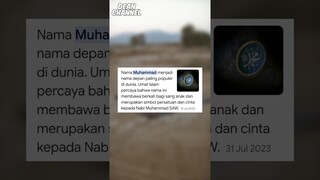 3 Nama Paling Populer Di Dunia (Nomor 3 Sangat Mulia) #shorts