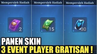 DI JAMIN PANEN SKIN GRATIS !! BOCORAN 3 EVENT PLAYER GRATISAN BULAN INI ! MOONTON LAGI BAIK