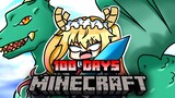 จะเกิดอะไรขึ้น!! เอาชีวิตรอด 100 วันกลายร่างเป็น Maid Dragon ตอนเดียวจบ  | Minecraft 100days
