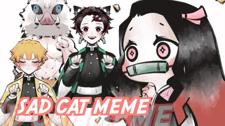 [Demon Slayer /MEME]Sad Cat Dance, but Nezuko is ecstatic