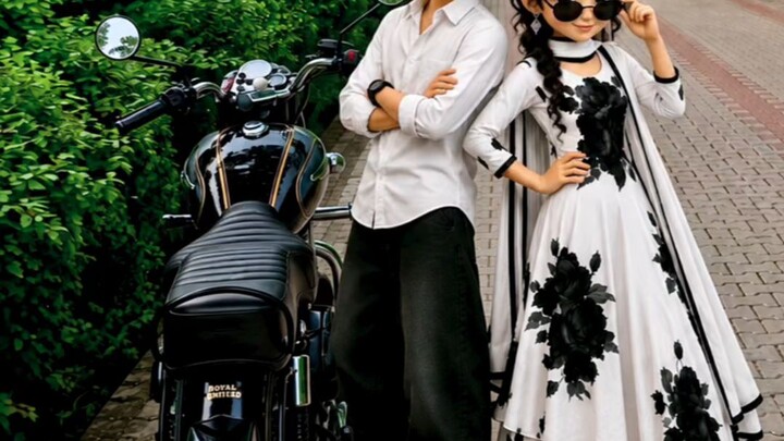 Taare Ture ❤️🏍️ | Bullet Couple Vibes ✨#taareture #bullet350 #royalenfield #couplereels #punjabiree