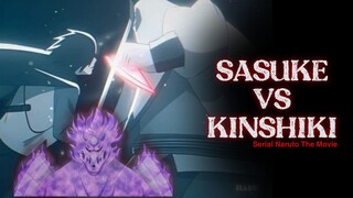 Sasuke using rinengan vs kinshiki otsutsuki in kaguya's palace -