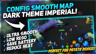 Config Smooth Imperial Map (Dark theme & Purple Bush) 60 FPS + Reduce Heat - Mobile Legends