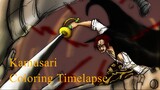 Shanks Kamusari/Divine Departure (Kid POV) - One Piece coloring timelapse