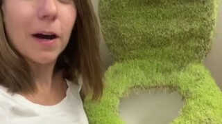 Cư dân mạng tự chế "bồn cầu mọc cỏ", lại một lần nữa trải nghiệm cảm giác ngồi bồn cầu kỳ diệu này