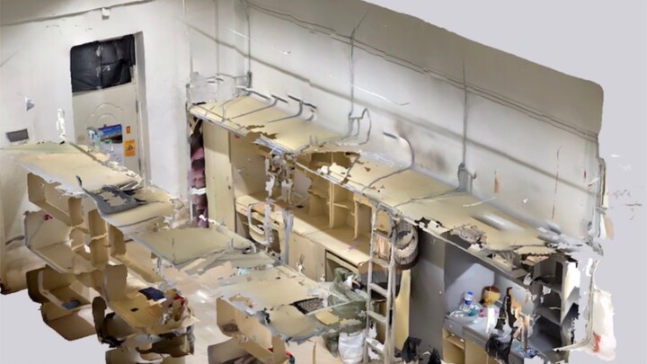 Trước khi tốt nghiệp và rời trường, tôi dùng radar trên iPhone để dựng mô hình ký túc xá.