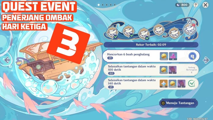 [Quest Event Hari Ketiga] Perjalanan Laut dimusim Panas: Penerjang Ombak | Genshin Impact