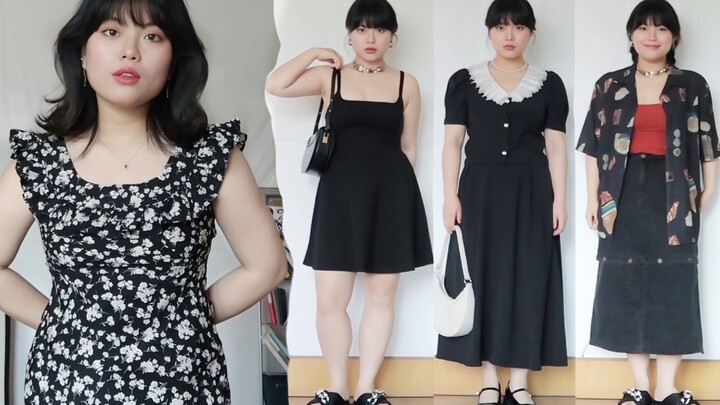 158/65 กก. ขออวดเดรสขาวดำสุดโปรดของสาวหุ่นผอมเพรียว♥︎ คอลเลกชันราคาหลักร้อยที่ใส่แล้วดูผอมเป๊ะ พร้อม