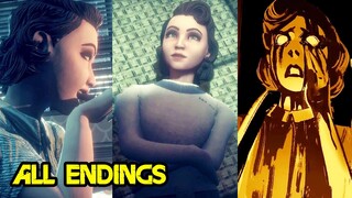 Bendy And The Dark Revival - ALL ENDINGS (True Ending, Secret Ending, Insane Ending)