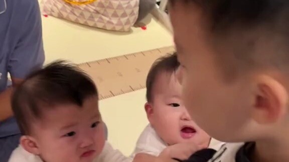 Other than the day his triplet daughters were born, when Dad’s eyes lit up—after that, he’s been pre