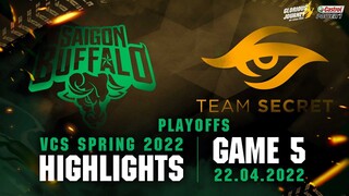 Highlights SGB vs TS [Ván 5][Playoffs][VCS Mùa Xuân 2022][22.04.2022]