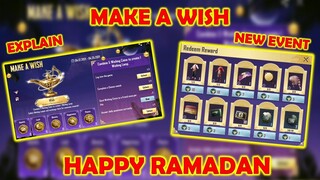 RAMADAN EVENT PUBG | MAKE A WISH NEW EVENT IN PUBG MOBILE | REDEEM CODES EVENT | WEEKLY WISHES