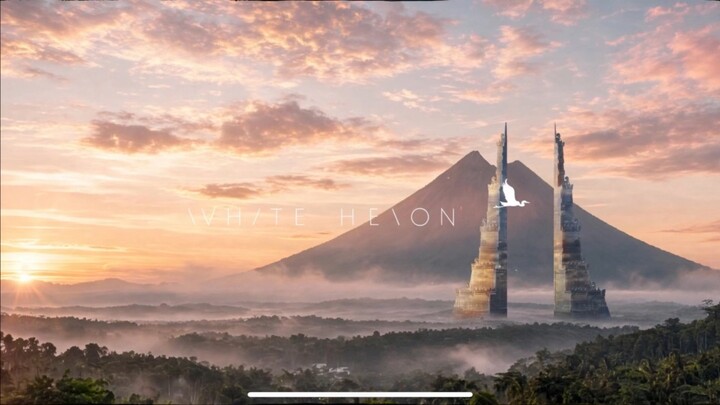 White Heron & Mountain #1