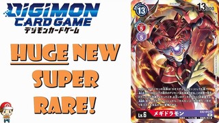 HUGE New Super Rare Revealed! Megidramon! EX2 Digital Hazard Reveals! (Digimon TCG News)