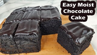 Sobrang dali lang❗ How to make Easy Moist Chocolate Cake| with Chocolate Ganache | Savor Easy recipe