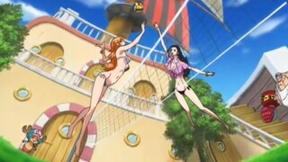 [OP HIGHLIGHT] Playing volleyball with Nami and Robin 🍑🍑