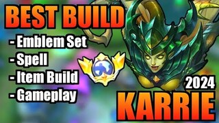 KARRIE BEST BUILD 2024 | TOP 1 GLOBAL KARRIE BUILD | KARRIE - MOBILE LEGENDS | MLBB